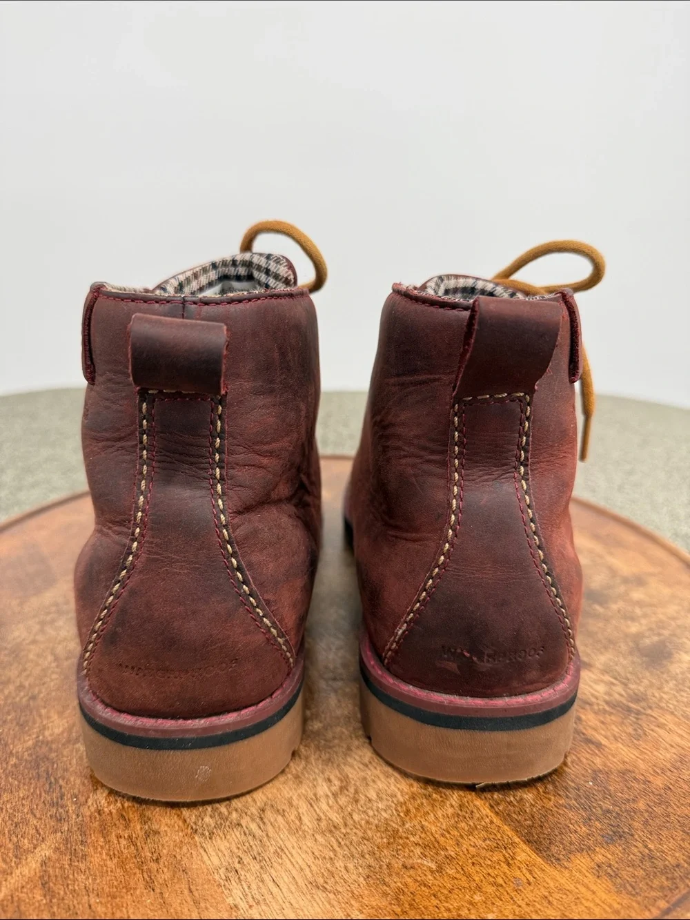 Columbia Boots Mens 7 Chinook Chukka Waterproof Brown Red Leather Lace